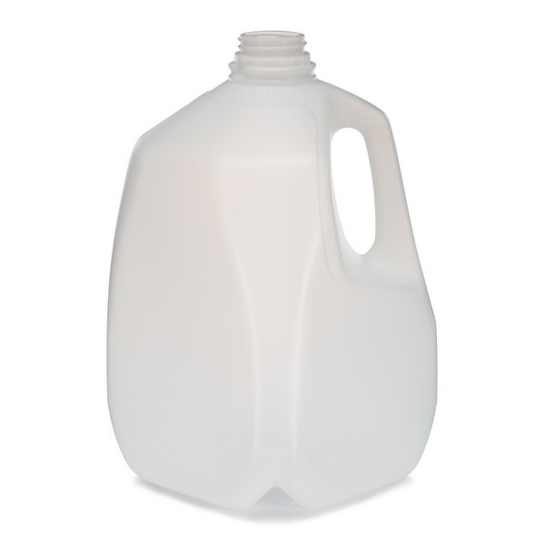 1 gal Natural HDPE Plastic Beverage Containers (Cap Not Included) - 37598-B