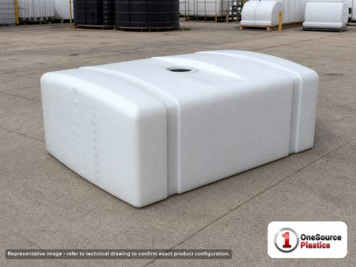 200 Gallon Above Ground Low Profile Septic Job Shack Holding Tank in White. Manufacturer part number N-44875.
