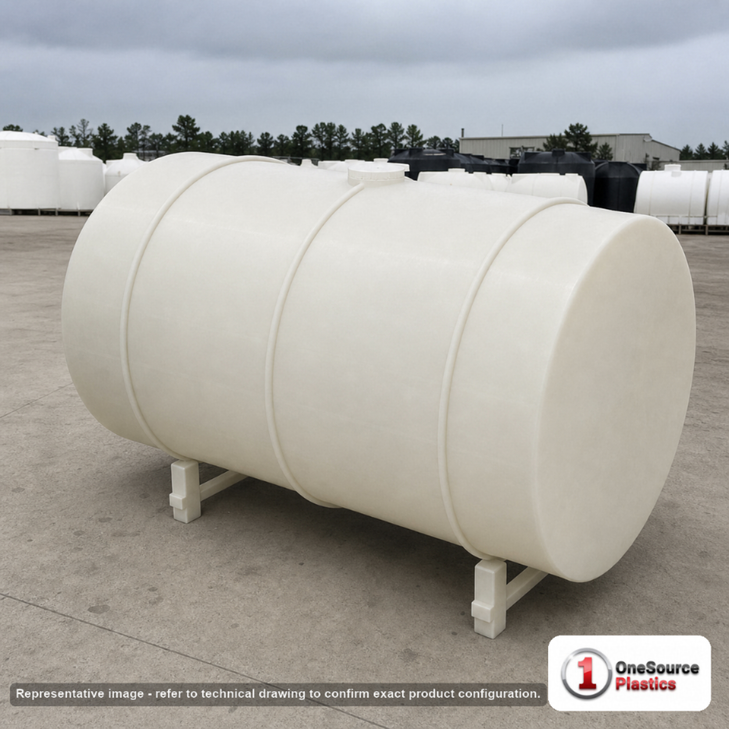 725 Gallon Plastic Horizontal Leg Tank. Manufacturer part number N-40180.
