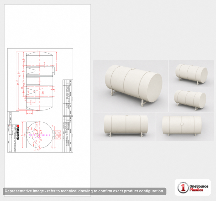 1625 Gallon Horizontal Leg Tank