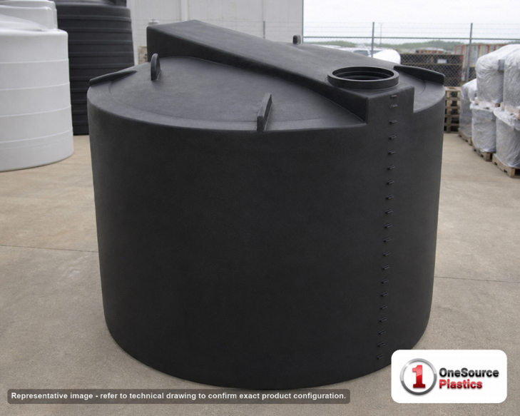 10000 Gallon 15 Degree Cone Bottom Tank in Black. Manufacturer part number N-44459.