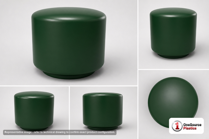 200 Gallon Plastic Vertical Water Storage Tank in Green