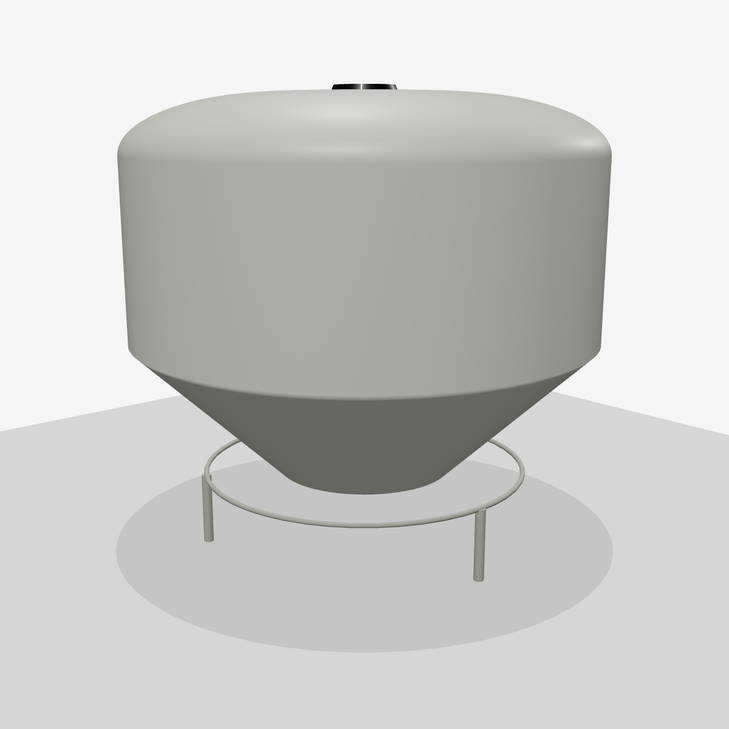 Snyder Industries 6000 Gallon Cone Bottom Tank - white, polyethylene, 142" L x 142" W x 136" H (additional view)