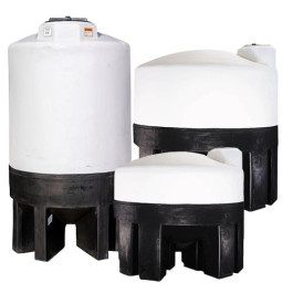 225 Gallon 30 Degree Plastic Vertical Cone Bottom Tank with 