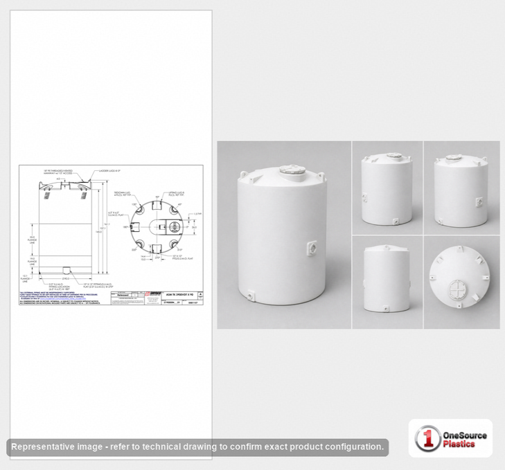 3900 Gallon XLPE Vertical Liquid Storage Tank with ASTM Certification
