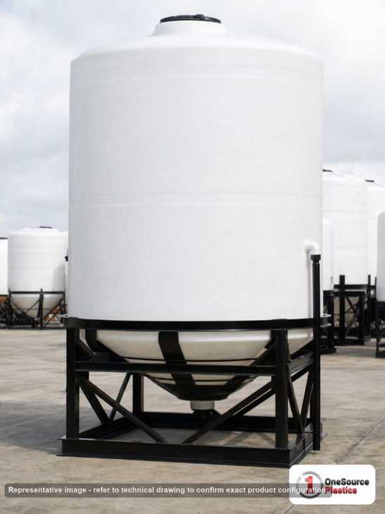 7400 Gallon Heavy Duty Cone Bottom Tank. Manufacturer part number SII-5320100N45.