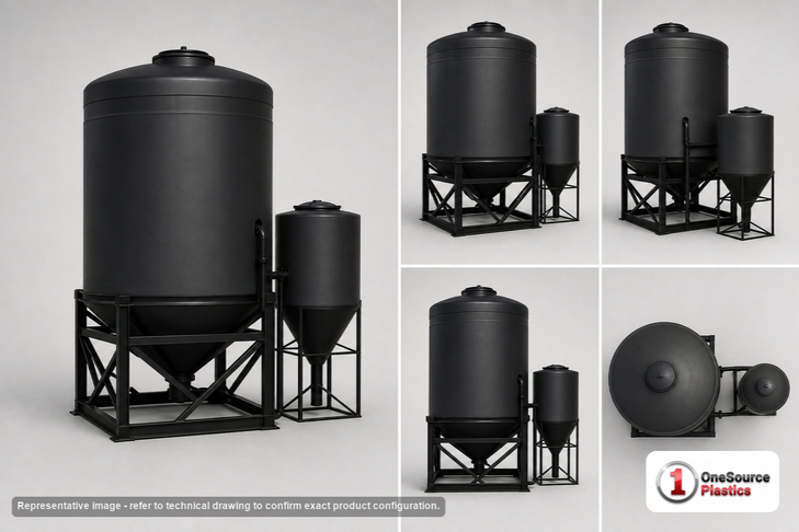 7400 Gallon Heavy Duty Cone Bottom Tank