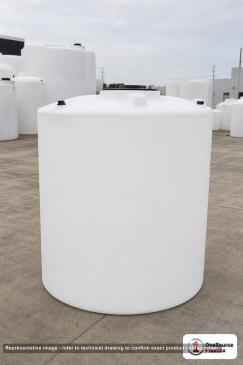 750 Gallon Heavy Duty Vertical Storage Tank. . Manufacturer part number SII-1008500C26. Sold by OneSource Plastics (https://www.onesourceplastics.com).