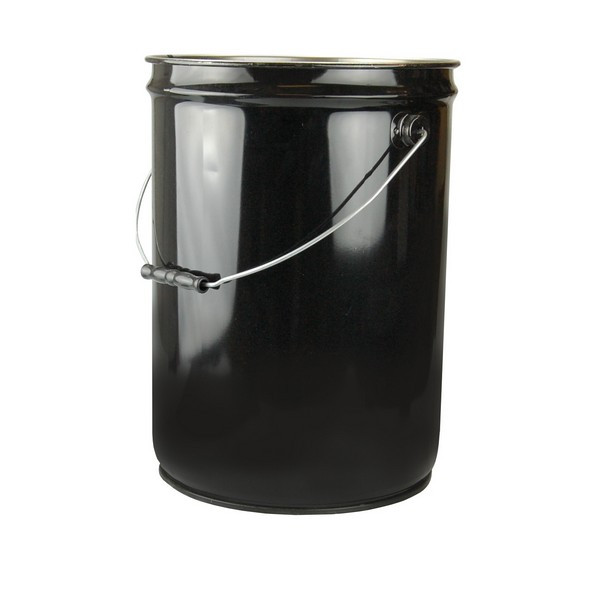 5 gal Black Steel Open Head Buckets  - Bulk Pallet - 1252BULK