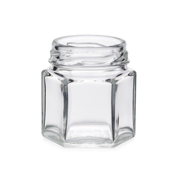 1.5 oz Clear Glass Hexagon Jars (Cap Not Included) - 8022B41-B
