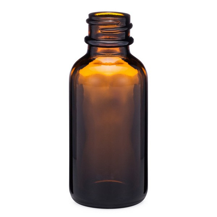 1 oz Amber Glass Boston Round Bottle (Value Pack) - 337151-K