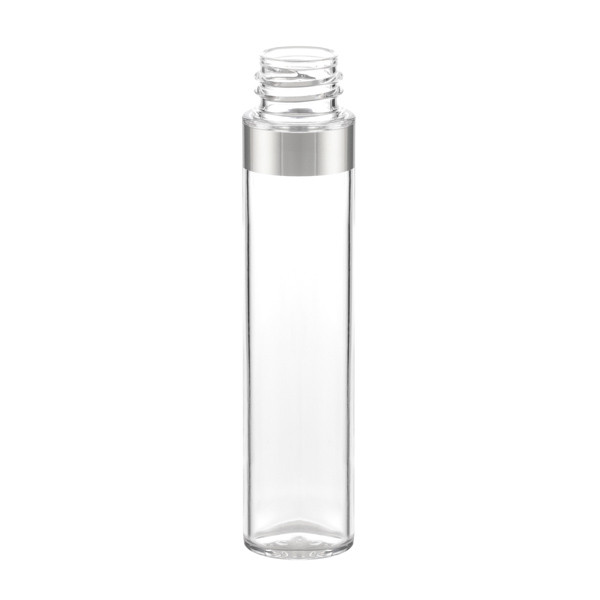.25 oz Clear PET Cosmetic Vial With Silver Band - 318441
