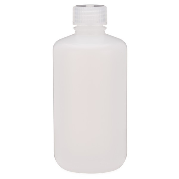 Thermo Scientific Nalgene 8 oz Natural HDPE Plastic Narrow Mouth Leakproof      Bottles - 312089-8