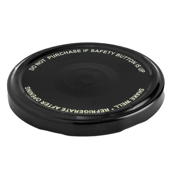 82-2040 Black Button Metal Lug Cap with Plastisol Liner - 285103-K