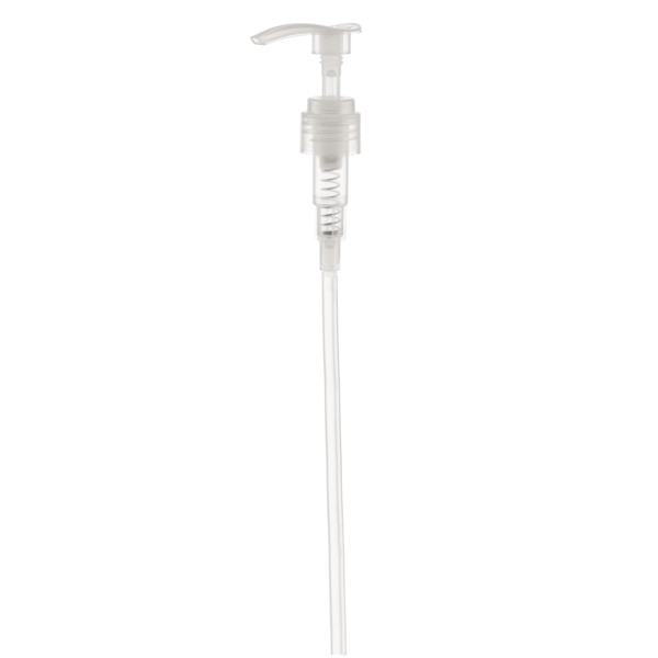 28-410 Natural PP Ribbed Lotion Pump - DCPD28410110N