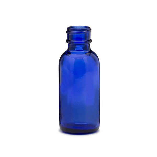 1 oz Cobalt Blue Glass Boston Round Bottles *Value Pack* - 4998B33VAL