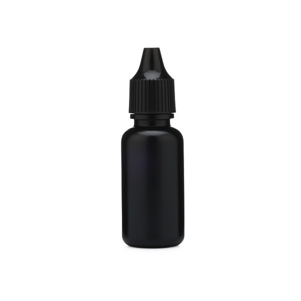 0.5 oz Black LDPE Plastic Dropper Bottles (Dropper Fitment &amp; Black Cap) - 1201B07BLK