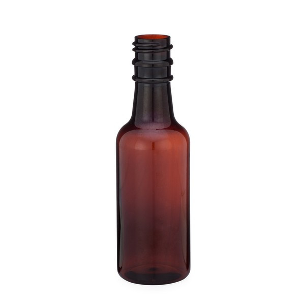 50 ml Amber PET Mini Liquor Bottles (Cap Not Included) - 7100B01-BABR