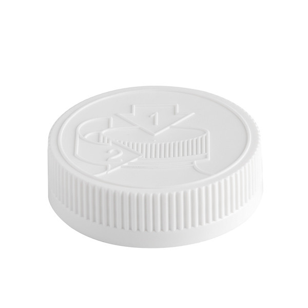 53-400 Child Resistant Capable White PP Cap (Induction Foil Heat Seal Liner) - 254804-K