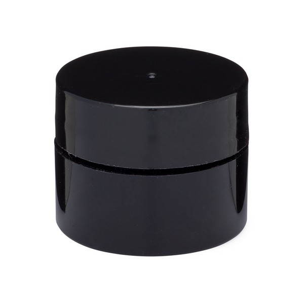 .25 oz Black PP/PP Double Wall Jar &amp; Black Lid - BLB2B