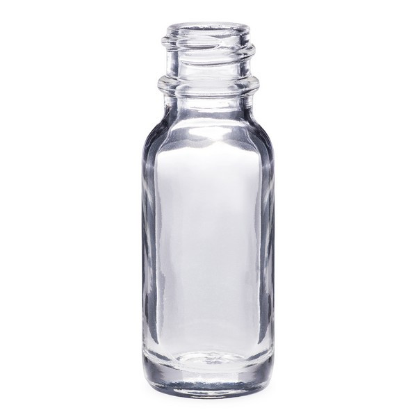 0.5 oz Clear Glass Boston Round Bottles - 4699B01BULCLR
