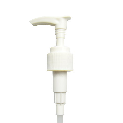 28-400 White PP Plastic Ribbed Lotion Pumps - 2167C45WHT