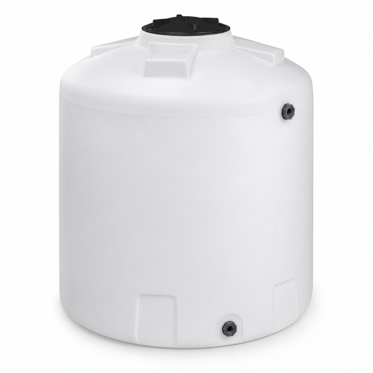 1100 gallon 45 degree plastic cone bottom tank with painted 