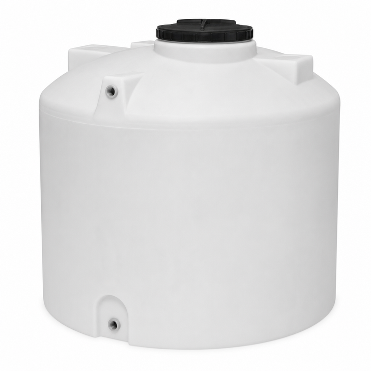1100 gallon plastic vertical water storage tank in white