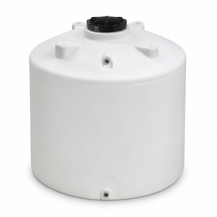 1200 gallon plastic vertical water storage tank in white
