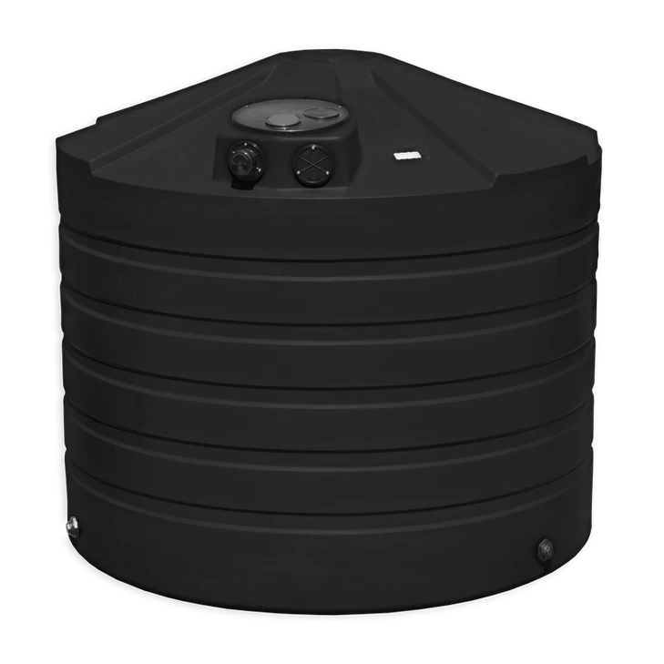 LOCKED - 1320 Gallon Plastic Vertical Rainwater Harvesting Tank in Black