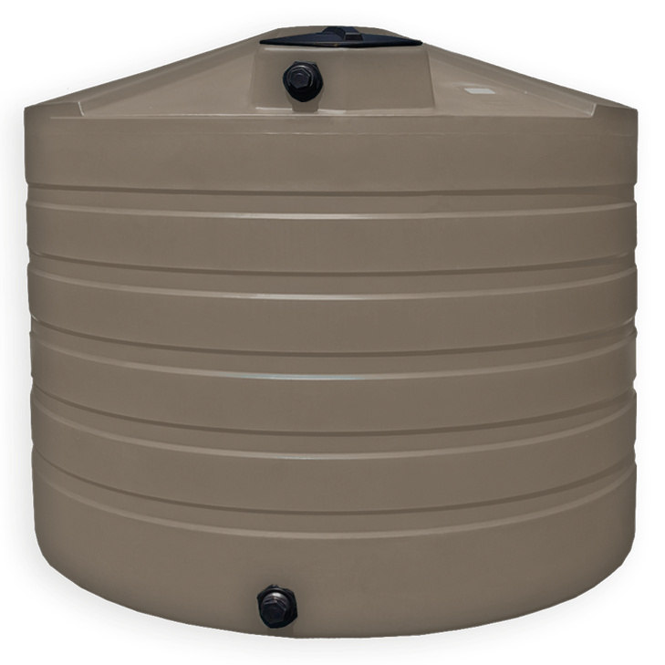 LOCKED - 1320 Gallon Plastic Vertical Water Storage Tank in Mocha