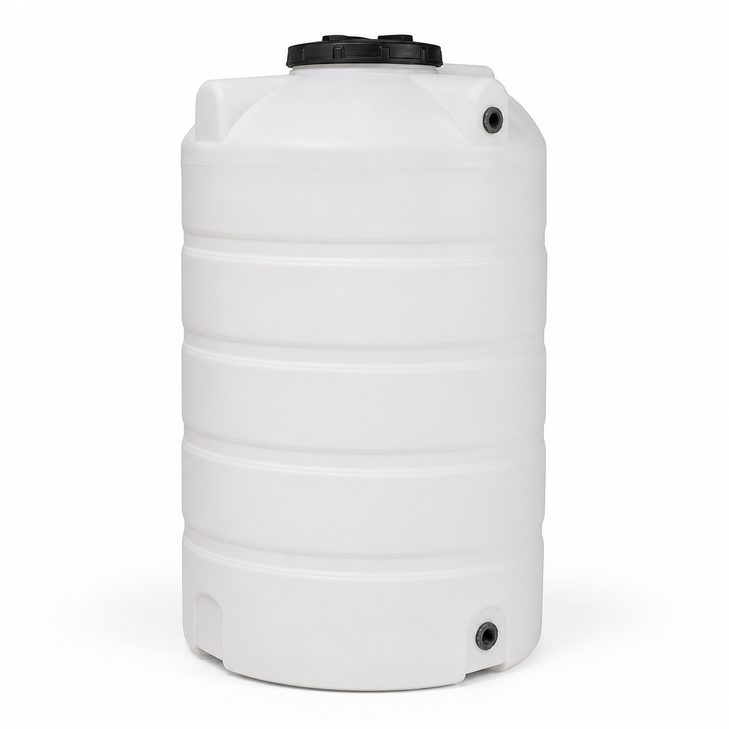 1500 gallon plastic vertical water storage tank in white