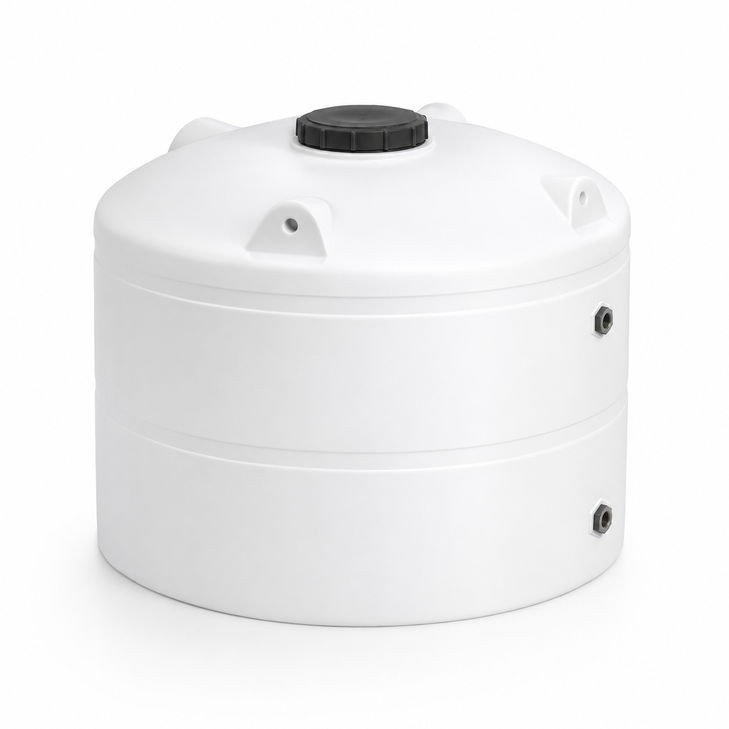 1550 gallon plastic vertical water storage tank in white