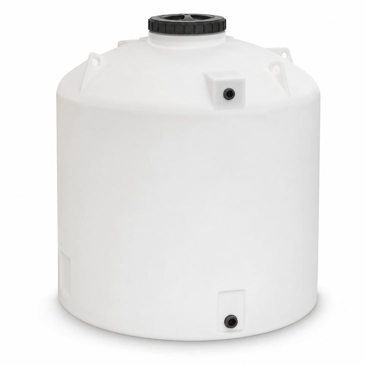 1700 gallon plastic vertical water storage tank in blue