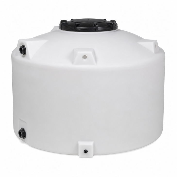 1700 gallon plastic vertical water storage tank in white