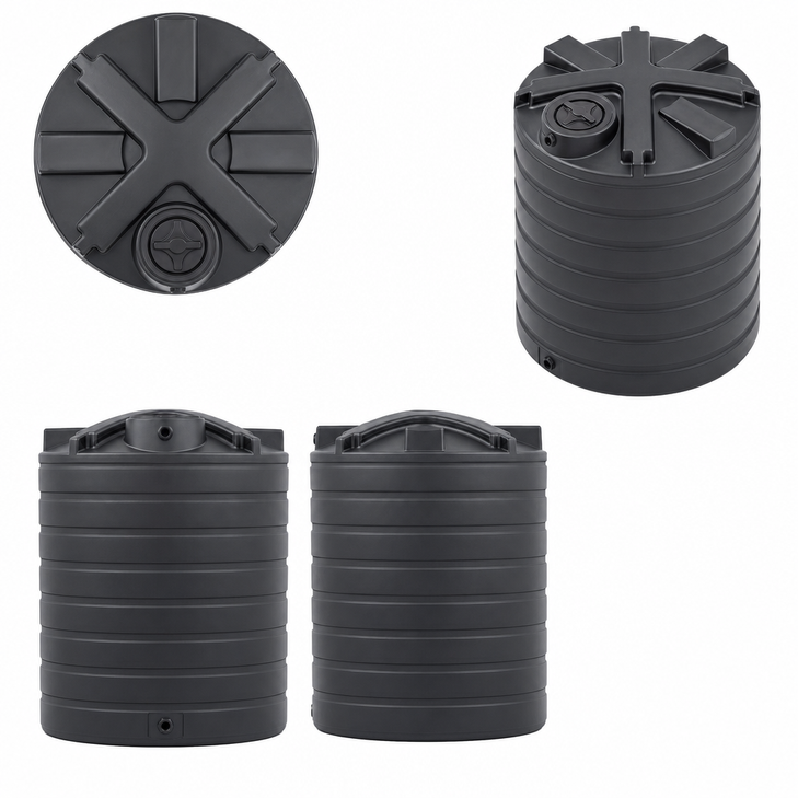 2100 gallon plastic vertical liquid storage tank drawing true