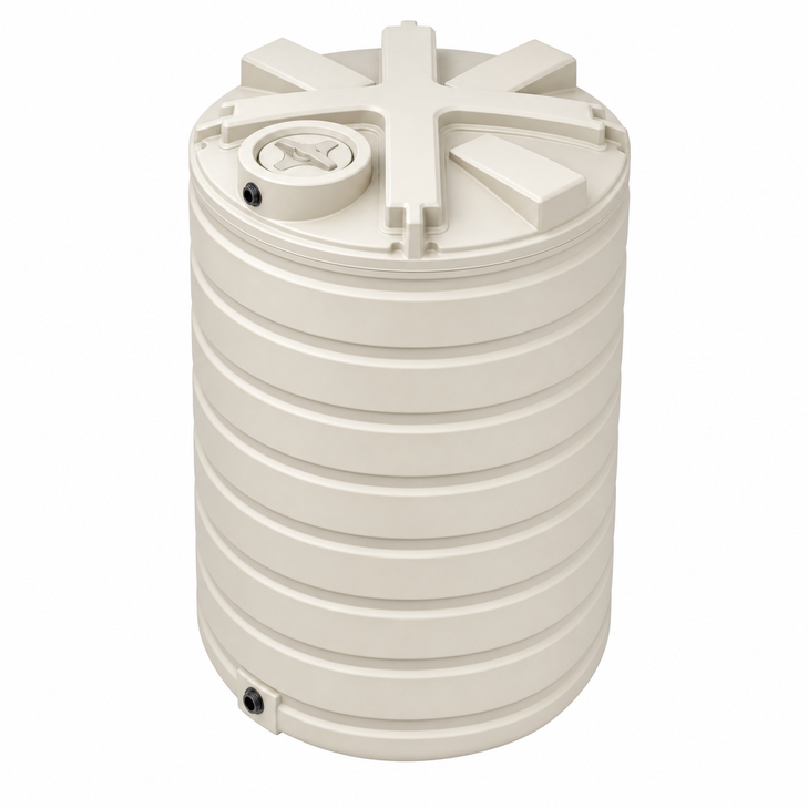 2100 gallon plastic vertical water storage tank drawing true