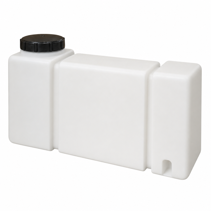 25 gallon rectangular flat bottom utility tank without fitti