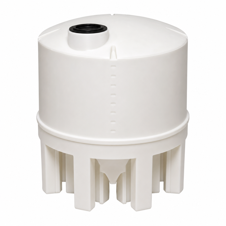 2500 gallon 30 degree cone bottom tank with poly stand in bl