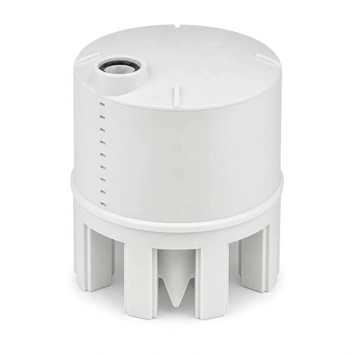 2500 gallon 30 degree cone bottom tank with poly stand in wh