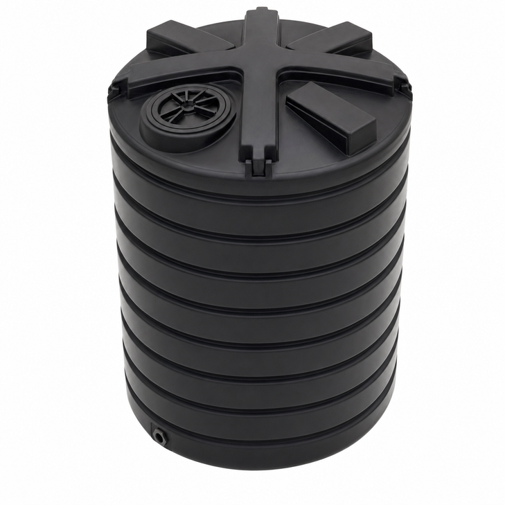 2500 gallon plastic vertical water storage tank drawing true