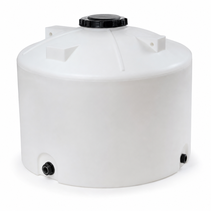 2500 gallon plastic vertical water storage tank in green