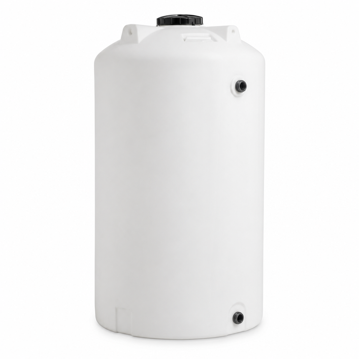 550 gallon plastic vertical water storage tank in green