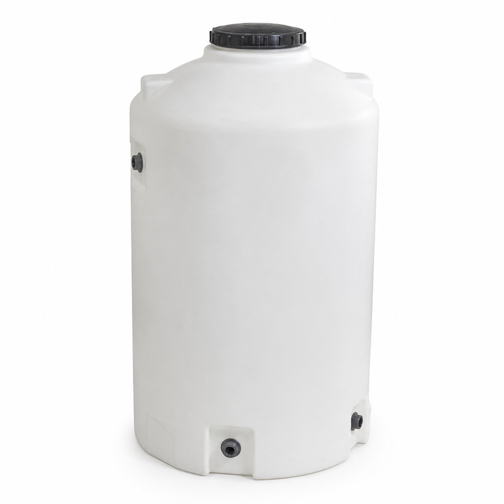 700 gallon plastic vertical liquid storage tank in green