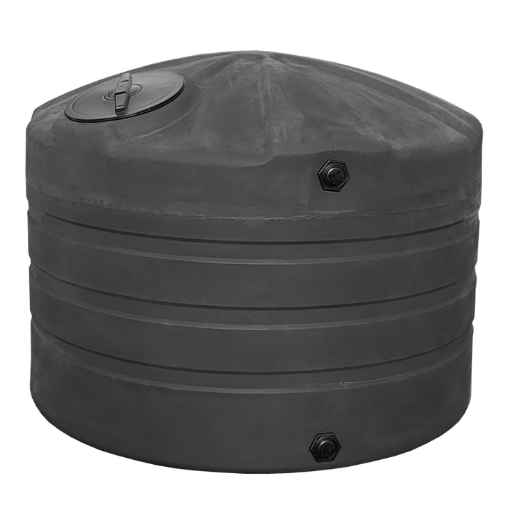 LOCKED - 730 Gallon Plastic Vertical Water Storage Tank in Black