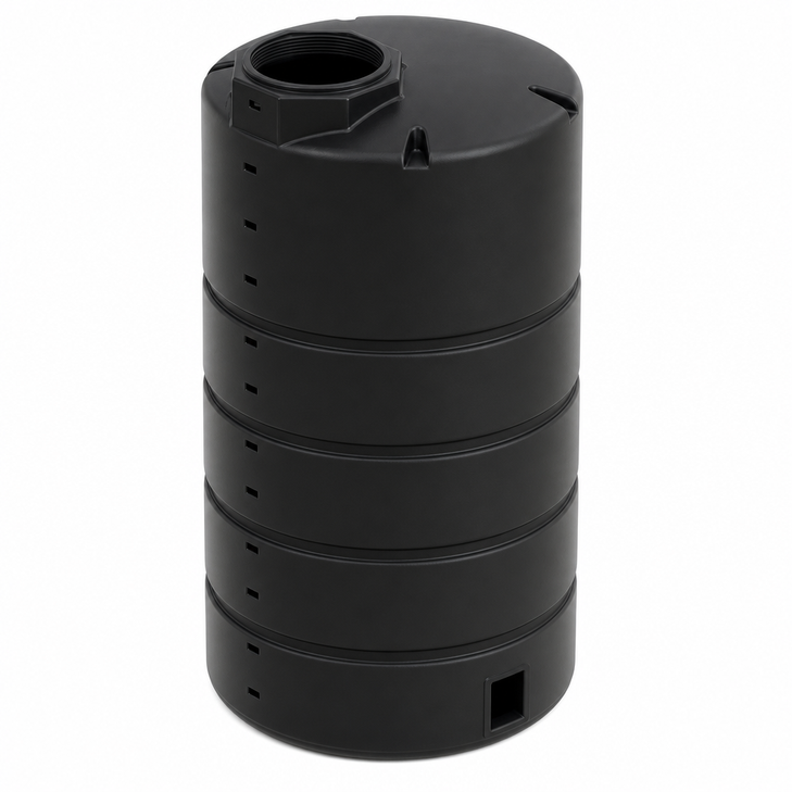 750 gallon vertical hd liquid storage tank in white without 