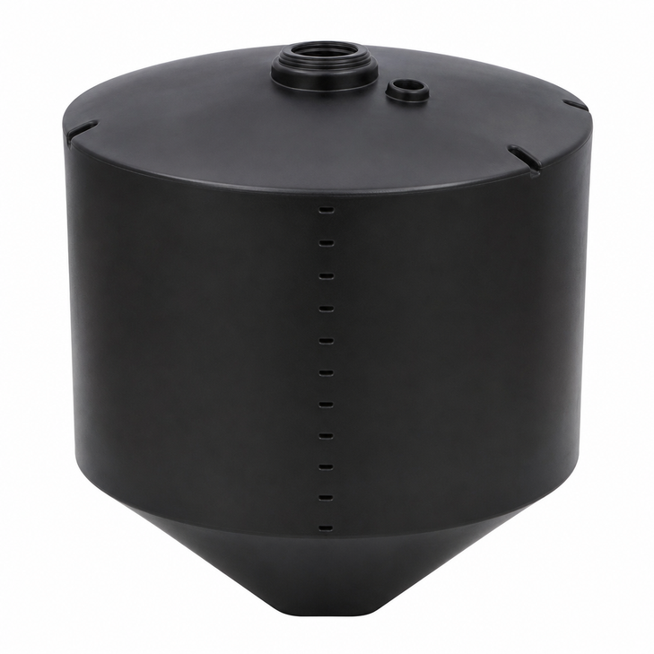 7500 gallon 30 degree cone bottom tank in white without fitt