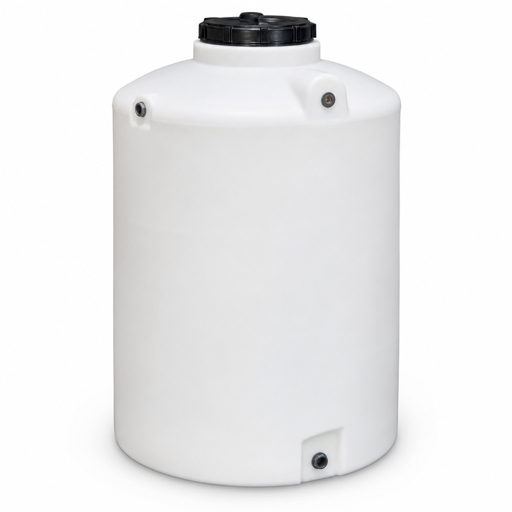 850 gallon hdpe vertical liquid storage tank in white