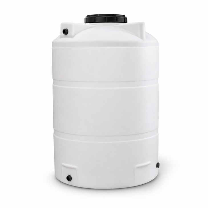 850 gallon plastic vertical liquid storage tank in white