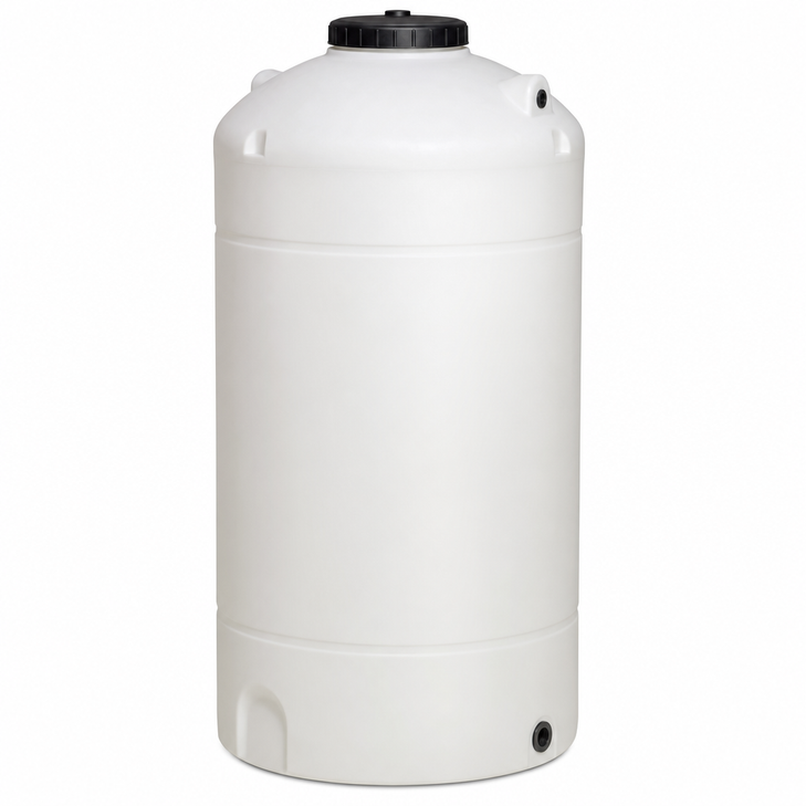 850 gallon plastic vertical water storage tank in white